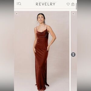 Revelry Deep Burgundy Rust Gown Sloane